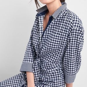 GAP x Sarah Jessica Parker Gingham Blue Dress M
